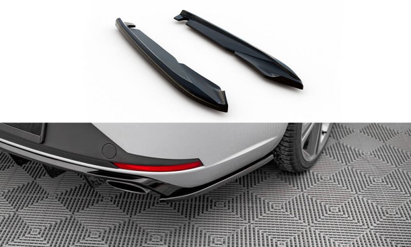Maxton Heck Ansatz Flaps Diffusor V.2 Seat Leon Cupra Sportstourer Mk3 schwarz Hochglanz SE-LE-3-CU-ST-RSD2-G