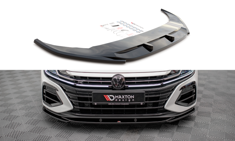 Maxton Front Ansatz V.1 für Volkswagen Arteon R schwarz Hochglanz VW-AR-1F-R-FD1-G