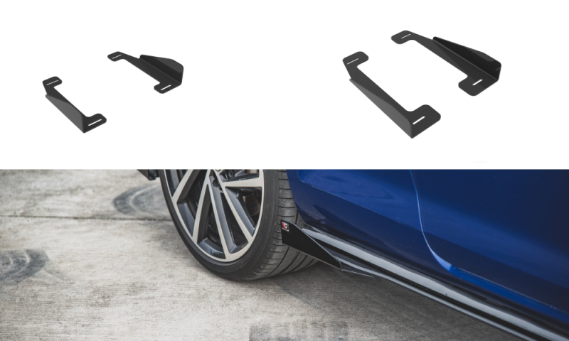 Maxton Side Flaps Volkswagen Golf 7 R / R-Line Facelift schwarz Hochglanz VWGO7FRCNC-SRF1-G