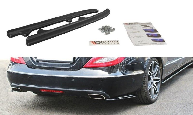 Maxton Heck Ansatz Flaps Diffusor für Mercedes CLS C218 schwarz Hochglanz ME-CLS-218F-RSD1-G