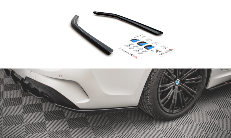 Maxton Heck Ansatz Flaps Diffusor V.2 für BMW 3er G20 / G21 M-Paket schwarz Hochglanz BM-3-20-MPACK-RSD2-G