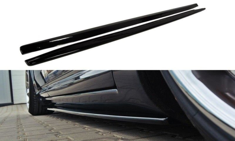 Maxton Seitenschweller Ansatz für AUDI S8 D3 schwarz Hochglanz AU-S8-D3-SD1-G