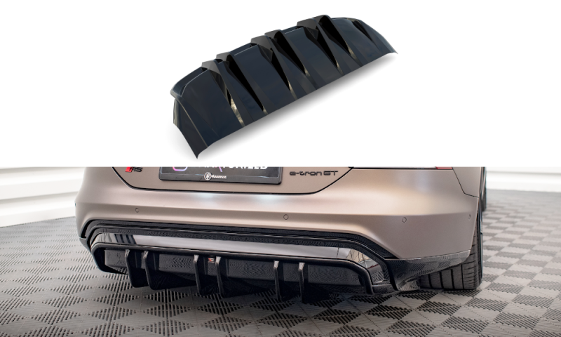 Maxton Diffusor Heck Ansatz für Audi e-Tron GT / RS GT Mk1 schwarz Hochglanz AU-ETRON-1-RS-RS1-G