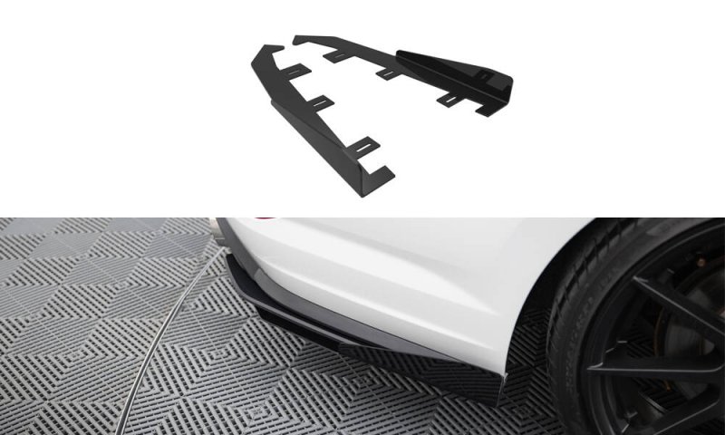 Maxton Hintere Seiten Flaps VW Jetta GLI Mk7 schwarz Hochglanz VWJE7GLICNC-RSF1-G