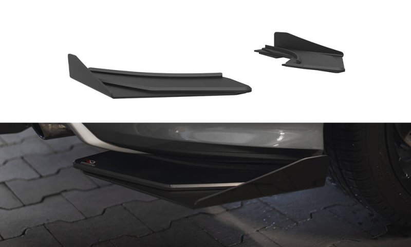 Maxton Street Pro Heck Ansatz Flaps Diffusor + Flaps Audi S3 Limousine 8V schwarz Hochglanz AUS33SCNC-RSD1BRB+RSF1-G