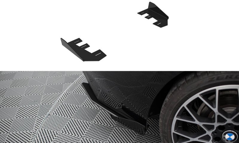 Maxton Hintere Seiten Flaps BMW 2 Coupe G42 schwarz Hochglanz BM2G42CNC-RSF1-G