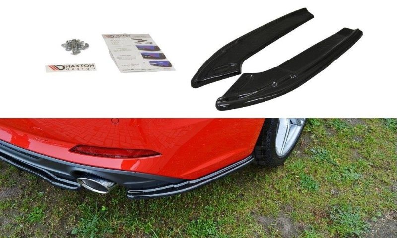 Maxton Heck Ansatz Flaps Diffusor für Audi A5 F5 S-Line schwarz Hochglanz AU-A5-2-SLINE-RSD1-G