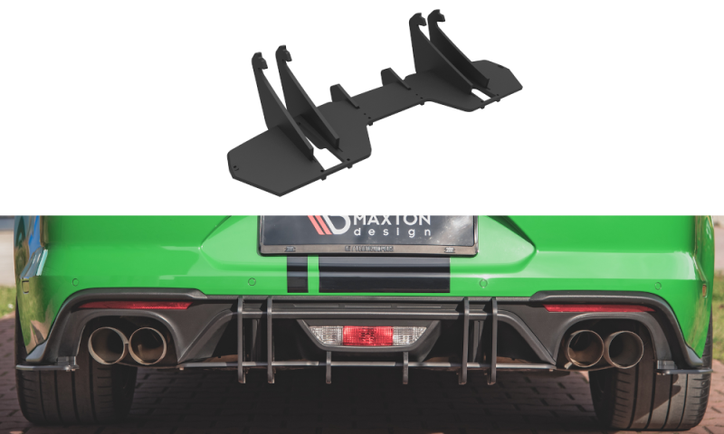 Maxton Street Pro Heckschürze für Ford Mustang GT Mk6 Facelift FOMU6FGTCNC-RS1B