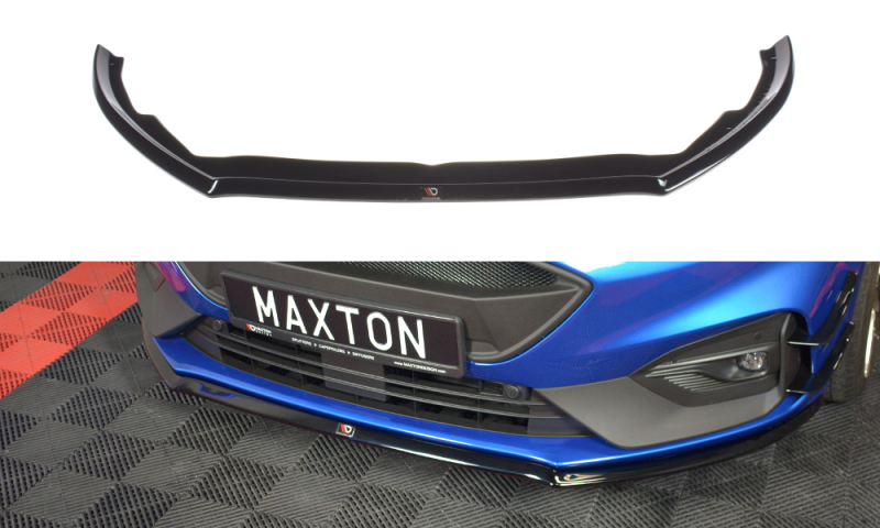 Maxton Front Ansatz V.3 für Ford Focus ST / ST-Line Mk4 schwarz Hochglanz FO-FO-4-STLINE-FD3-G