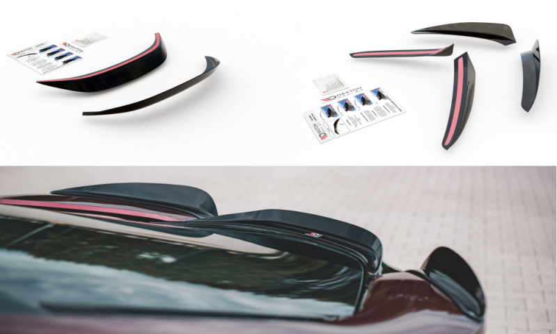 Maxton Spoiler CAP für Paket BMW i8 schwarz Hochglanz BM-I8-1-CAP1G+CAP2-G
