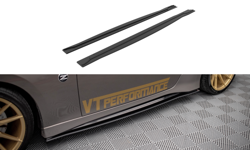 Maxton Street Pro Seitenschweller Ansatz für Nissan 370Z Nismo Facelift NI370ZNISMOCNC-SD1B