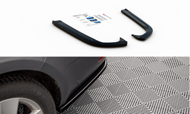 Maxton Heck Ansatz Flaps Diffusor für Skoda Octavia Mk3 Facelift schwarz Hochglanz SK-OC-3F-RSD1-G