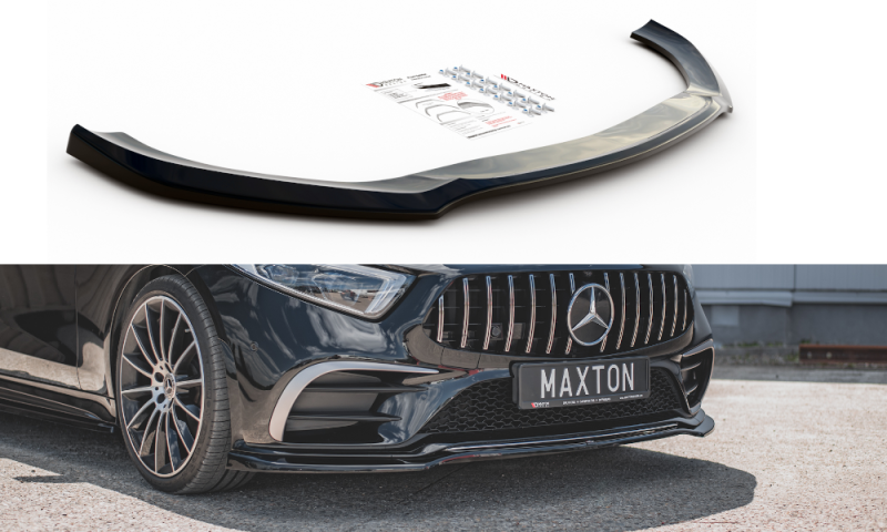 Maxton Front Ansatz V.3 für Mercedes-Benz CLS AMG-Line C257 schwarz Hochglanz ME-CLS-257-AMGLINE-FD3-G