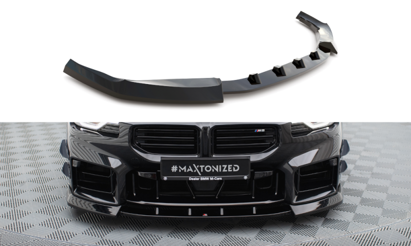 Maxton Front Ansatz V.3 für BMW M2 G87 schwarz Hochglanz BM-M2-G87-FD3-G