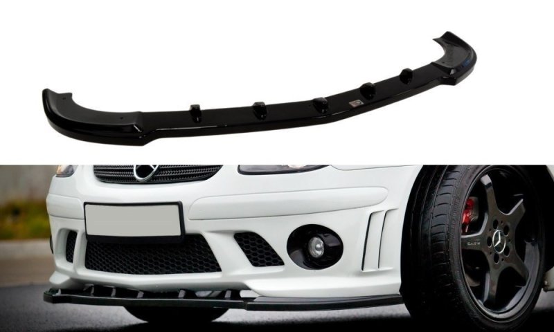 Maxton Front Ansatz für MERCEDES SLK R170 FÜR AMG 204 STOßSTANGE schwarz Hochglanz ME-SLK-R170-AMG204-FD1-G