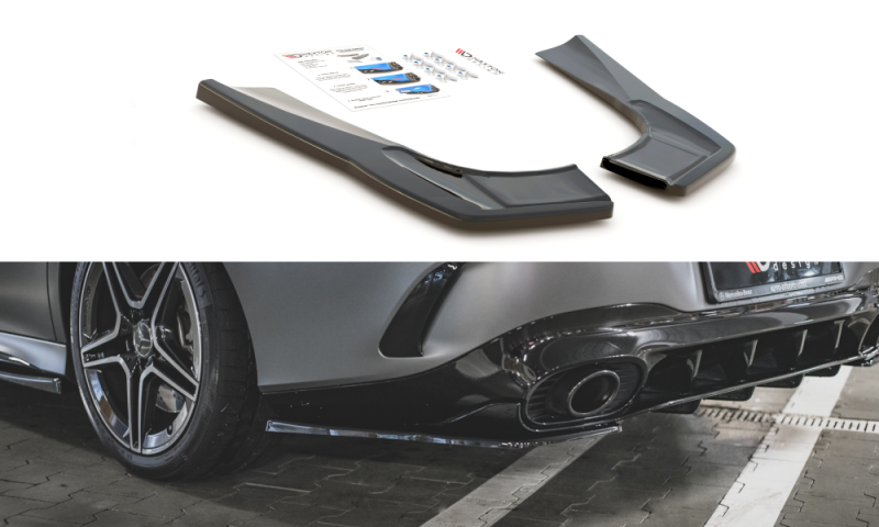 Maxton Heck Ansatz Flaps Diffusor für Mercedes-AMG CLA 35 Aero / 45 Aero C118 schwarz Hochglanz ME-CLA-118-AMG-RSD1-G