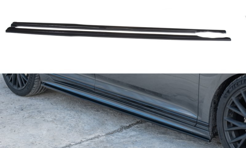 Maxton Seitenschweller Ansatz für Volkswagen Passat R-Line B8 Carbon Look  VW-PA-B8-RLINE-SD1-C
