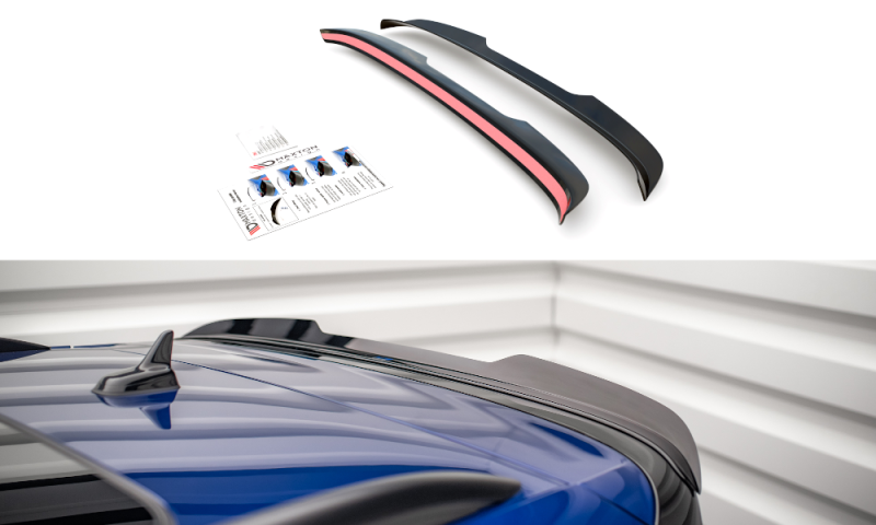 Maxton Spoiler CAP für Volkswagen Tiguan R / R-Line Mk2 Facelift schwarz Hochglanz VW-TI-2F-R-CAP1-G