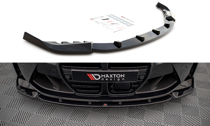 Maxton Front Ansatz V.3 für BMW M4 G82 schwarz Hochglanz BM-4-G82-M-FD3-G