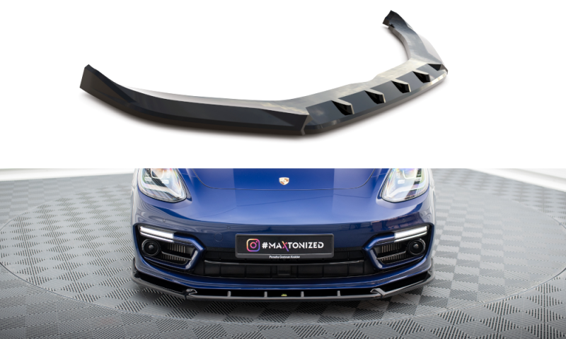 Maxton Front Ansatz V.2 für Porsche Panamera E-Hybrid 971 Facelift schwarz Hochglanz PO-PA-971F-H-FD2-G