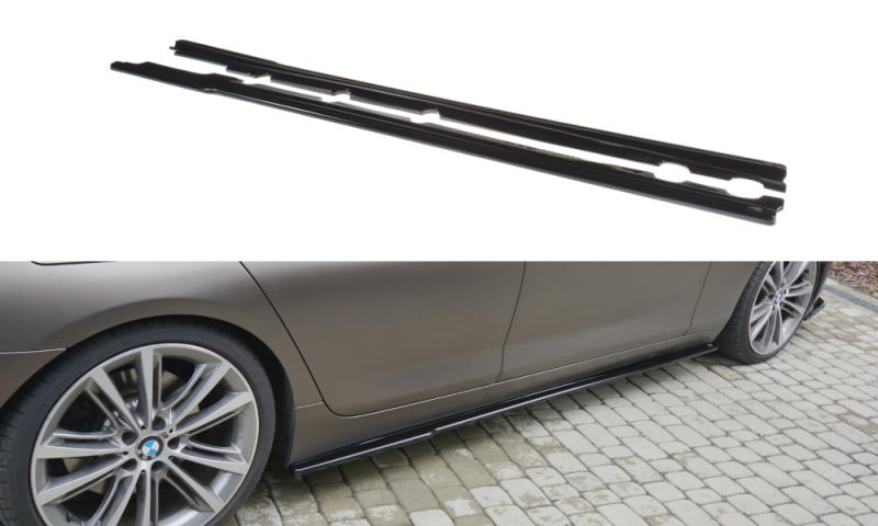 Maxton Seitenschweller Ansatz für BMW 6er GRAN COUPÉ schwarz Hochglanz BM-6-06-GC-SD1-G