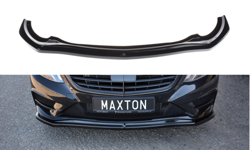 Maxton Front Ansatz V.1 für Mercedes S-KLASSE AMG-LINE W222 schwarz Hochglanz ME-S-222-AMGLINE-FD1-G