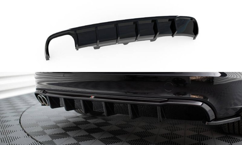 Maxton Diffusor Heck Ansatz Audi A6 Avant C7 (Einseitige Doppelauspuffversion) AU-A6-C7-AV-RS1GOO_