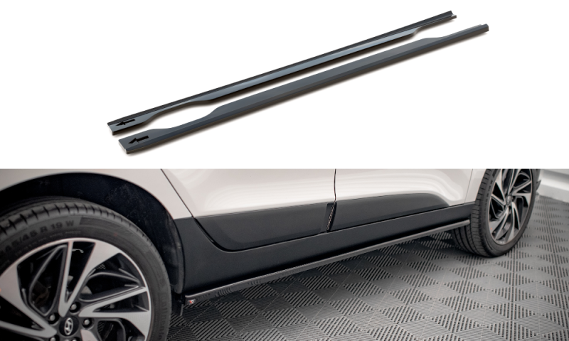 Maxton Seitenschweller Ansatz für Hyundai ix35 Mk1 schwarz Hochglanz HY-IX35-1-SD1-G