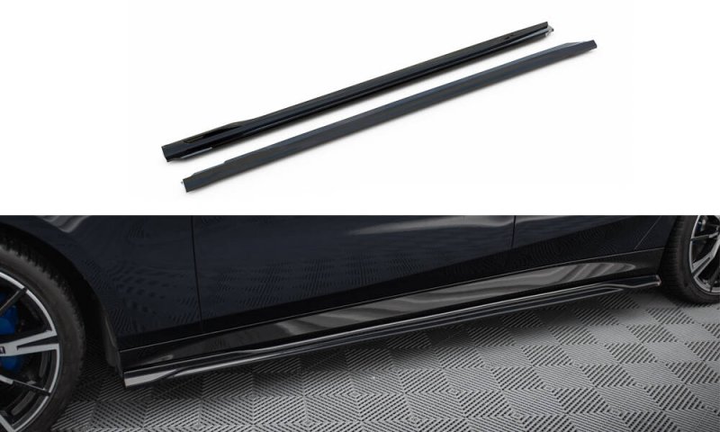 Maxton Seitenschweller Ansatz V.1 BMW 5er M-Paket G60 schwarz Hochglanz BM-5-G60-MPACK-SD1-G