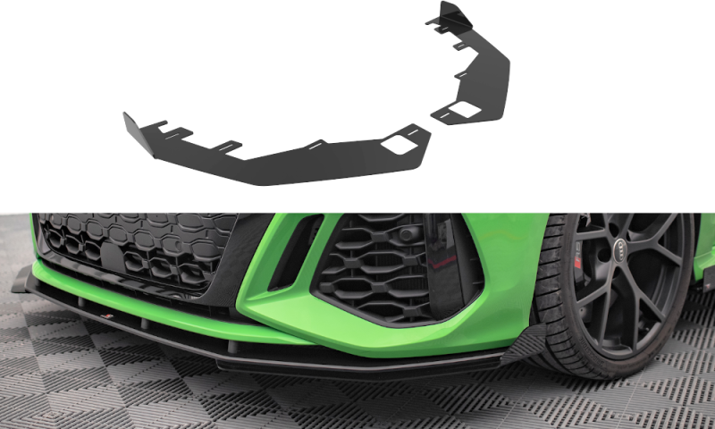 Maxton Front Flaps Audi RS3 8Y schwarz Hochglanz AURS38YCNC-FSF1-G