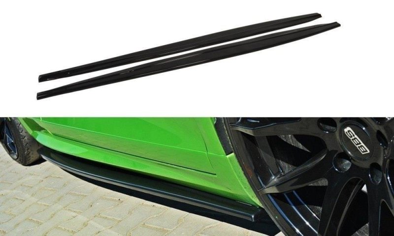 Maxton Seitenschweller Ansatz für VW SCIROCCO R schwarz Hochglanz VW-SC-3-R-SD1-G
