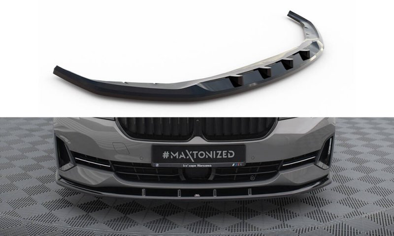 Maxton Front Ansatz V.1 BMW 5er G30 / G31 Facelift schwarz Hochglanz BM-5-G31F-FD1-G