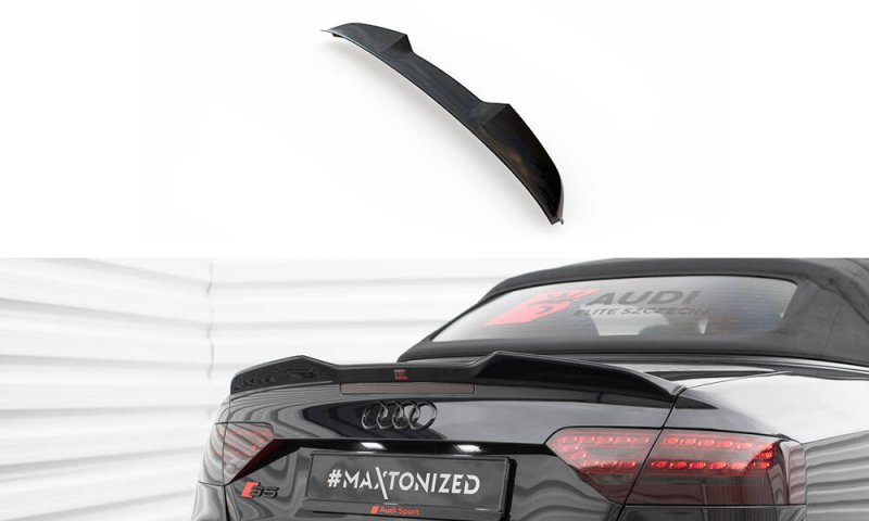 Maxton Spoiler CAP Abrisskante 3D Audi S5 / A5 S-Line Cabrio 8T schwarz Hochglanz AU-S5-1-CA-CAP1-G