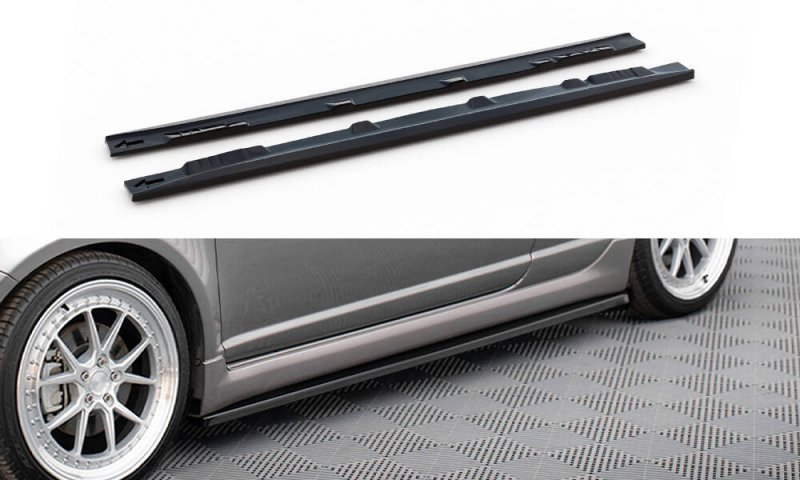 Maxton Seitenschweller Ansatz Toyota Yaris T-Sport Mk1 Facelift schwarz Hochglanz TO-YA-1F-TS-SD1-G