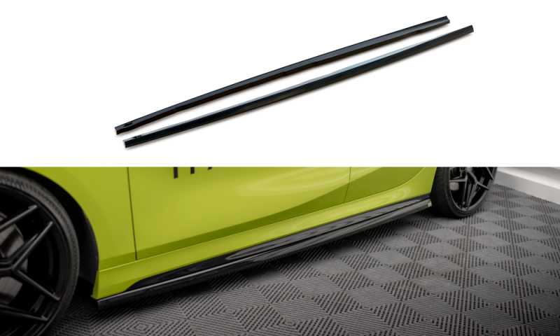Maxton Seitenschweller Ansatz für V.4 BMW 1er F40 M-Paket/ M135i  schwarz Hochglanz BM-1-40-M-SD2-G