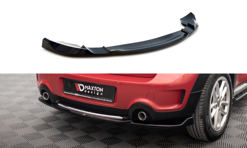 Maxton Mittlerer Cup Diffusor Heck Ansatz Mini Cooper Countryman R60 Facelift schwarz Hochglanz MC-CO-1-RD1-G