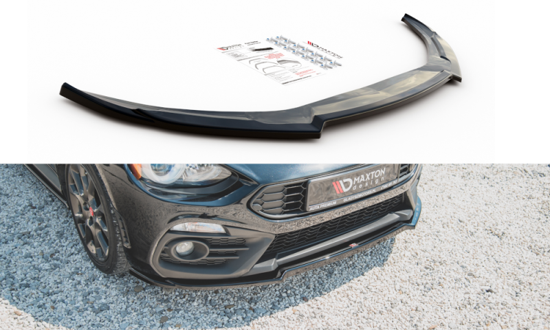 Maxton Front Ansatz für Fiat 124 Spider Abarth schwarz Hochglanz FI-124-1-AB-FD2-G