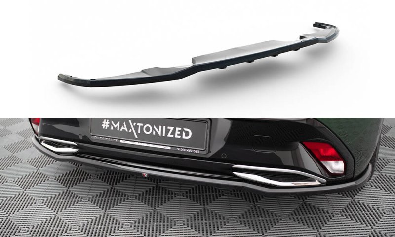 Maxton Mittlerer Cup Diffusor Heck Ansatz Peugeot 308 Hatchback Mk3 schwarz Hochglanz PE-308-3-GT-RD1G+RD2-G