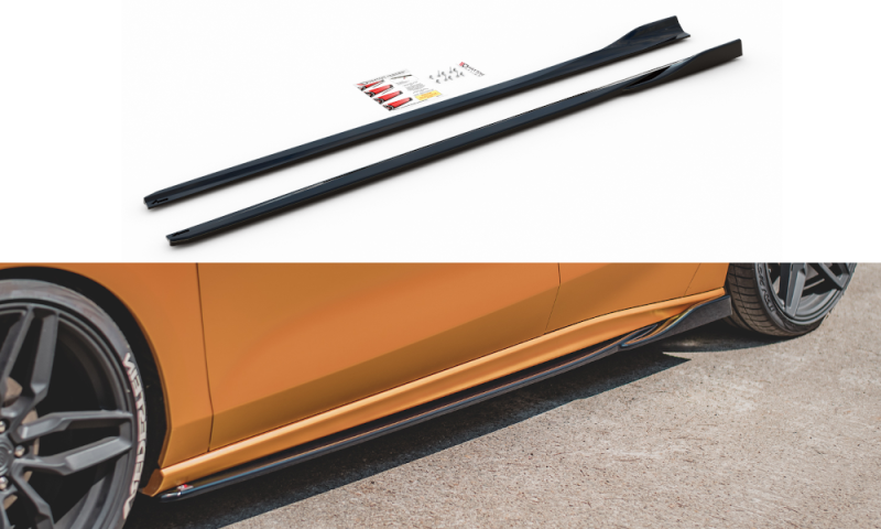 Maxton Seitenschweller Ansatz für V.4 Ford Focus ST / ST-Line Mk4 schwarz Hochglanz FO-FO-4-ST-SD1-G