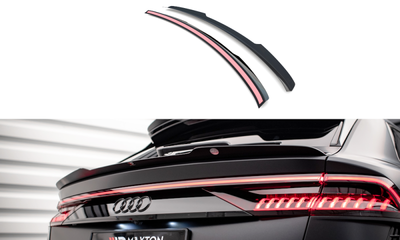 Maxton Niedriger Spoiler CAP für Audi RSQ8 Mk1 schwarz Hochglanz AU-RSQ8-1-CAP2-G