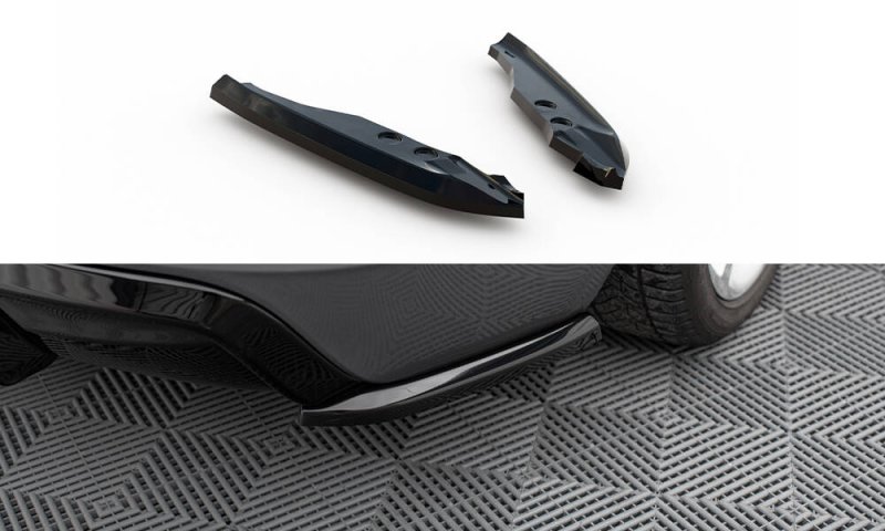 Maxton Heck Ansatz Flaps Diffusor BMW 1er M-Paket E82 schwarz Hochglanz BM-1-82-MPACK-C-RSD1-G
