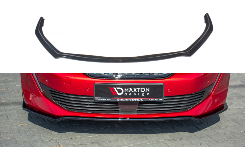 Maxton Front Ansatz V.1 für Peugeot 508 Mk2 schwarz Hochglanz PE-508-2-GT-FD1-G