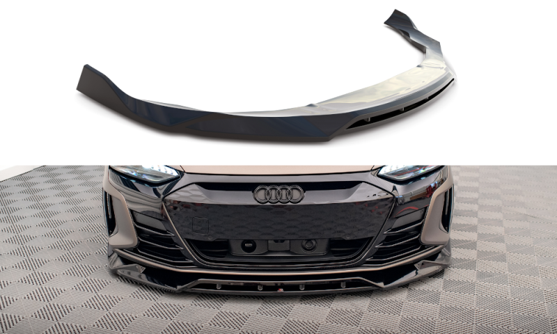 Maxton Front Ansatz V.2 für Audi e-Tron GT / RS GT Mk1 schwarz Hochglanz AU-ETRON-1-RS-FD2G+FD2R-G