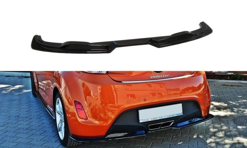 Maxton Diffusor Heck Ansatz für Hyundai Veloster schwarz Hochglanz HY-VE-RSD1-G