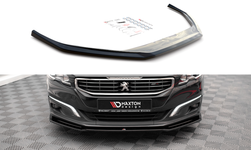Maxton Front Ansatz V.2 für Peugeot 508 GT Mk1 Facelift schwarz Hochglanz PE-508-1F-GT-FD2-G