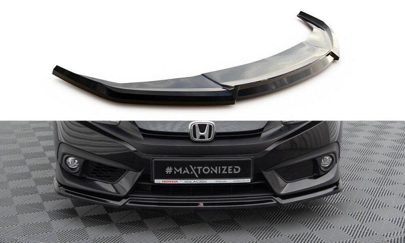 Maxton Front Ansatz V.2 Honda Civic Limousine Mk10 schwarz Hochglanz HO-CI-10-FD2-G