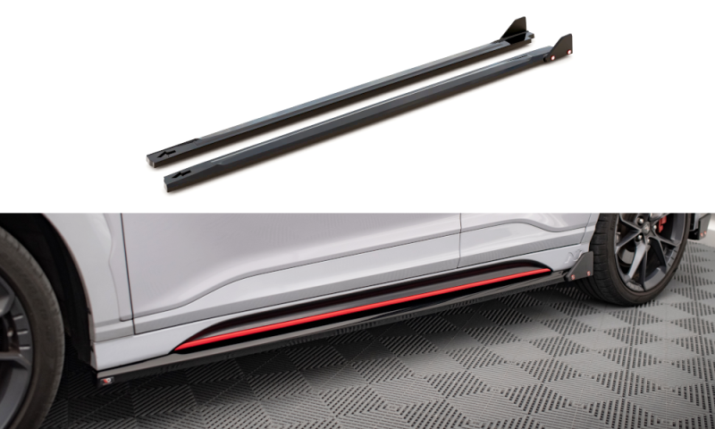 Maxton Seitenschweller Ansatz für V.1 für + Flaps Hyundai Kona N Mk1 HY-KO-1-N-SD1G+SF1B