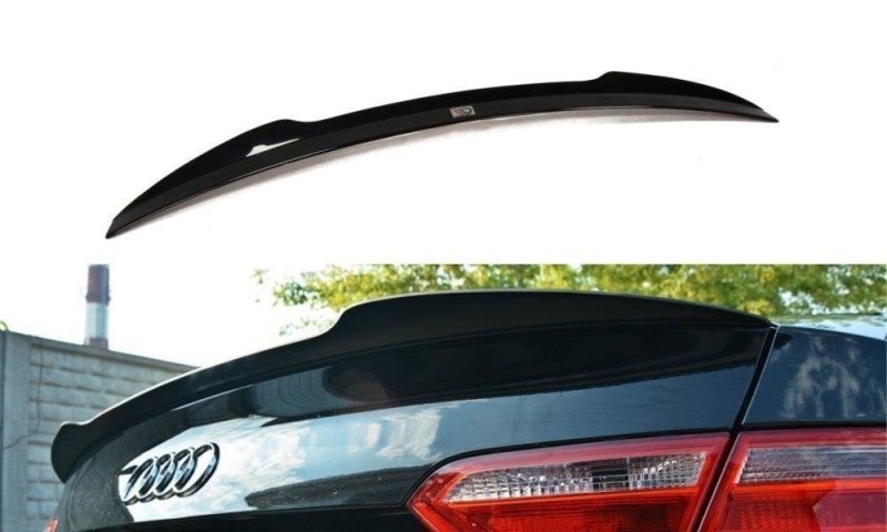 Maxton Spoiler CAP für Audi S5 / A5 / A5 S-Line 8T / 8T FL Coupe schwarz Hochglanz AU-A5-SLINE-CAP1-G