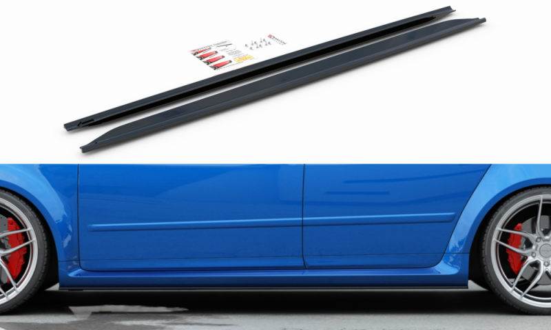 Maxton Seitenschweller Ansatz für Audi RS4 B7 Carbon Look  AU-RS4-B7-SD1-C