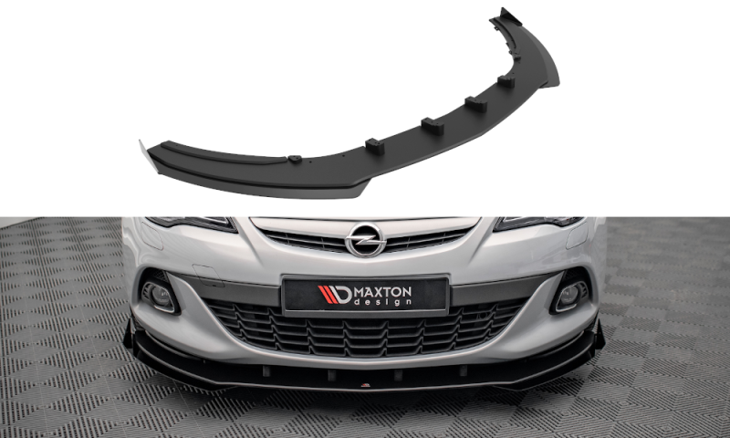 Maxton Street Pro Front Ansatz für +Flaps für V.1 + Flaps Opel Astra GTC OPC-Line J schwarz Hochglanz OPASJGTCOPCLINECNC-FD1B+FSF1-G